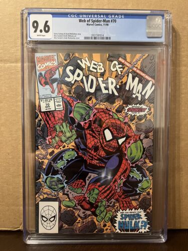 Web of Spider-Man #70 - 1990 - 1st Appearance of Spider-Hulk CGC 9.6 White Pages