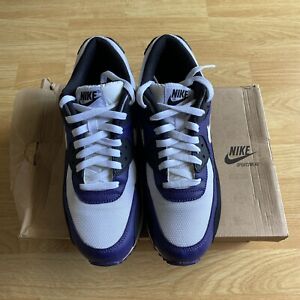 Nike Air Max 90 White Black Purple 325018-053  Men’s Size 9.5
