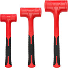 Dead Blow Hammer Set, 3 Piece/16Oz(1Lb),27Oz(1.5Lb),45Oz(3Lb),Red and Black, Sho