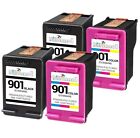 New Listing4 PACK For HP #901 Black/Color Ink For HP Officejet 4500 G510 Printer Series