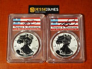 2021 W & S REVERSE PROOF SILVER EAGLE PCGS PR70 FIRST DAY ISSUE CLEVELAND SIGNED
