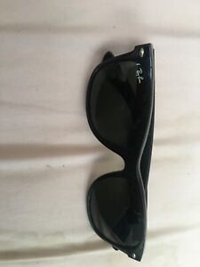 Ray-Ban RB2140 901 50-22 Wayfarer Green Lenses Unisex Classic Sunglasses - Black