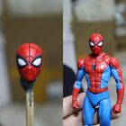 Mafex Size 1/12 Handmade Painted Game Spider-man Peter Head Carved Model Toys