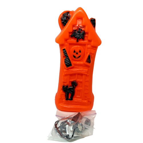 New ListingVTG Haunted House Halloween Blow Mold Flying Witch Jack O Lantern Cat 16