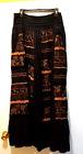 Montania Victorian Reenactment Maxi Skirt 34 Black mustard lace accents Quality