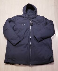 Nike Men's 4XL $240 Down Fill Parka Jacket Dark Navy Zip Up Hooded