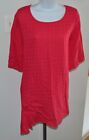 NWT ~ Fenini Pink Dress Asymmetric 3/4 Sleeve 100% Cotton Ladies Sz S
