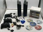 2 Sony Playstation 2 Black Video Game Consoles W/ 18 Games, 3 Controllers & More