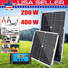 400 Watt 200W Solar Panel Kit with Solar Charger Controller 12V RV Boat Off Grid