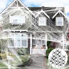 Halloween Decoration 1000 sqft Spider Web with Fake Spiders Super Stretch Cobweb