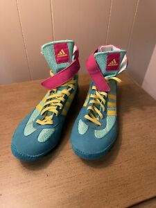 Adidas Combat Speed 4 Teal And Pink Wrestling Shoes- Size 8.5