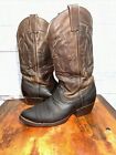 Montana Cowboy Western Exotic Leather Boots Size 10.5 M Brown