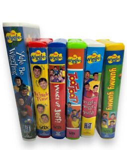 The Wiggles 5 VHS Lot-Yule Be Wiggling, Wiggle Time, Wake Up Jeff!, Plus More