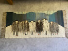 Hand Woven Wool Tapestry Wall Hanging - Heard of Sheep - Poland 25 x 57