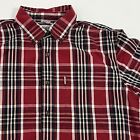 Carhartt Men’s XL Relaxed Fit Red Plaid Short Sleeve Button Down Shirt 101959608