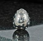Pave Diamond Beads Sterling Silver Handmade Jewelry Easter Egg Jewelry Beads.