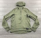 Beyond Clothing 1/4 Zip Hooded Fleece Lined Green Long Sleeve Size Small