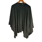 andrea jovine 100% Wool Open Poncho Knitted Cover-up Shawl One Size