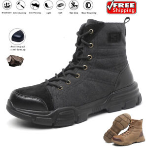 Indestructible Work Boots Mesh Safety Boots Men Anti-smash Round Toe Boot Size10