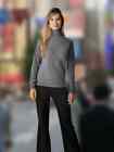 M MAGASCHONI Sweater L NWT 100% Cashmere Signature Turtleneck Dark Grey Heather