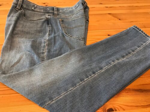 Lee Jeans Womens 12M Blue Denim Pants Straight Leg Mid Rise Regular Fit