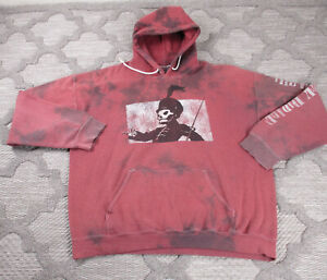 My Chemical Romance Hoodie Mens Extra Large Red The Black Parade Tie Dye
