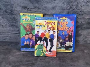 Lot Of 3 The Wiggles 90's VHS Tapes Magical Adventure Wiggle Time Vintage