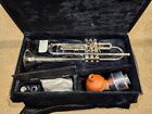 King Silver Flair Trumpet 2055T, Case, and Accessories
