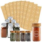 Talented Kitchen 144 Spice Labels Stickers for Spice Jars, 1.5