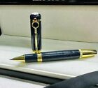 Luxury Great Writers Doyle Series Blue+Gold Clip 0.7mm Rollerball Pen No Box