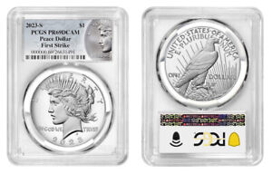 2023 S Proof Peace Silver Dollar PCGS PR69 DCAM 1st STRIKE  LIVE IN HAND