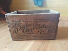Vintage Peters Cartidge Co. Paper Shotgun Shell Wood Dovetail Ammo Box Crate