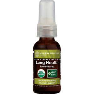 Global Healing Lung Health Support - Lung Detox Cleanse - 1 Fl Oz