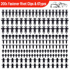 200Pcs Car Body Fastener Plastic Trim Clips Push Rivets Panel Fender Retainer US (For: 2006 Kia Sportage)