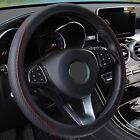 For Ford Car 15'' Durable Leather Steering Wheel Cover Anti-Slip Breathable
