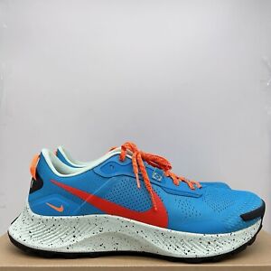 NEW Nike Pegasus Trail 3 Laser Blue Habanero Red Shoes DA8697-400 Mens Size 10.5
