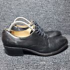 Frye Womens 10 B Carson Oxfords Derby Shoes Black Leather Lace Up Low Heel