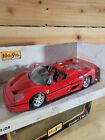 Maisto Special Edition 1995 Ferrari F50 1/24 Diecast Model Car Red Damaged Box