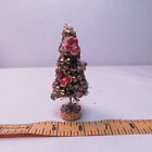 SMALL VINTAGE BOTTLE BRUSH CHRISTMAS TREE-MERCURY GLASS