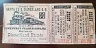 disneyland & Santa Fe Railroad First Class Package Tickets 2 Stubs Attached 1957