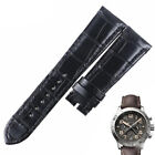 Custom Alligator Leather Watch Strap Replacement For TYPE XX-XXI-XXII 22mm Black