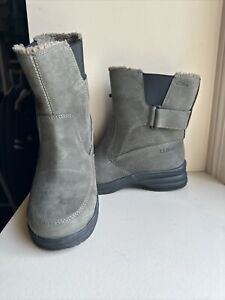 ll bean Womens Grey TEK Snow Boots