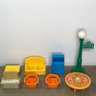 Fisher Price Little People Sesame Street Furniture Lot Vintage 1970 Collection 8