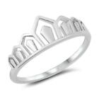 925 Sterling Silver Crown Fashion Ring New Size 4-10