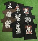 Lot of 9 NEW T Shirts Black Craft Riddick Art Goth Emo Horror Grunge Size Large