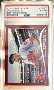New Listing2014 TOPPS UPDATE MOOKIE BETTS #US301 RED TARGET BORDER PSA 6 EX-MT📈📈
