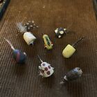 Antique Surface Poppers For Fly Fishing 7pc Lot