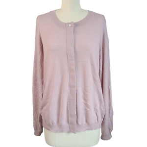 GAP 100% cashmere dusty pink long sleeves cardigan sweater size large