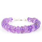 309.00 CTS NATURAL PURPLE AMETHYST UNTREATED ROUND SHAPE BEADS BRACELET (RS)