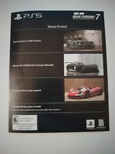 Gran Turismo 7 Bonus Pre Order Bonus code PS4/PS5 USA version +100,000 Credits